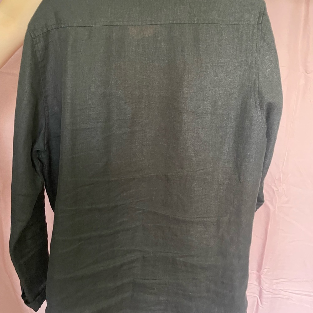 Alex Crane Men's Black Linen Kite Jacket - Picture 3 of 3